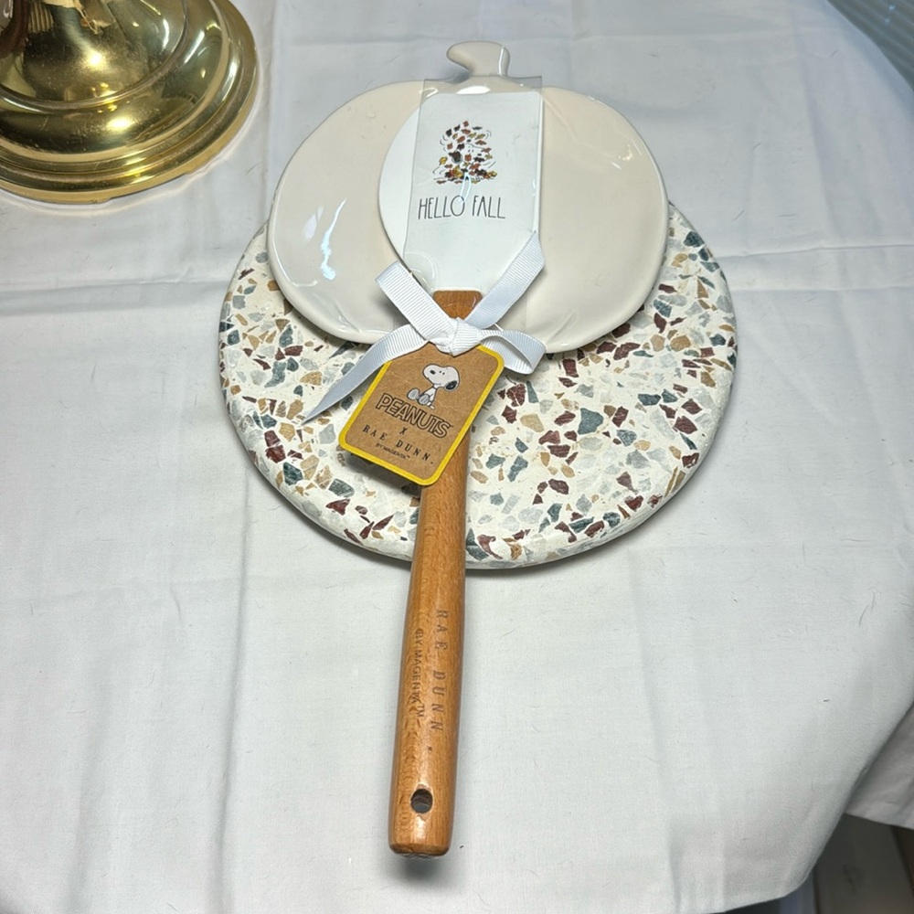 Rae Dunn Hello Fall spoon rest with spatula